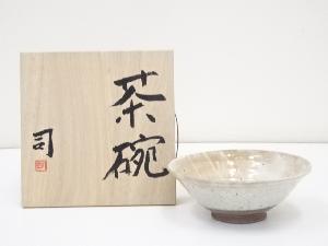 鈴木司造　粉引茶碗（共箱）